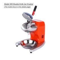 빙삭기 업소 카페 용 빙수 기계 Shaved ice machine household small crusher automatic milk shop ice-bre, 02 300F Double Blade