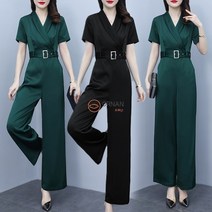 오르난 여성 반팔 정장 점프슈트 R688