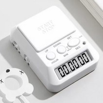 무음 공부타이머 스톱워치 초시계 스탑워치 순공 디데이 무료반품 배송, 화이트(건전지 포함)