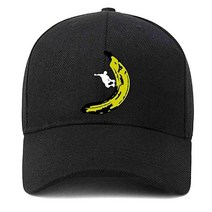 SHITOUPU 야구 모자 유니 아빠 성인용 애슬레저 조절 가능 강아지 라이딩 자전거, Banana