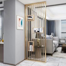 인테리어파티션 고급 스테인레스 스틸 스크린 방 화면 파티션 거실 현관 S 304, 02 Gold