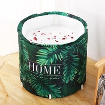 간이 접이식 반신 욕조 7065cm 휴대용 홈사우나 휴대용 가정용 1인용 원터치 매립형, 협력사, 녹색 잎