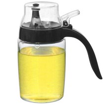 토탈하우스 시노글라스 클로에 오일병 블랙 원터치 소스병 양념병, 250ml