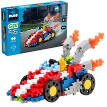 PLUS - GO! Crazy Cart Car 240 피스 모델 차량 빌딩 스템 스팀 장난감 인터로킹 미니 퍼즐 블록