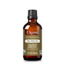 [정품] Cliganic 유기농 티트리 에센셜 오일 - 아로마테라피 디퓨저용 100% 순수, Tea Tree_2 Fl Oz (Pack of 1)