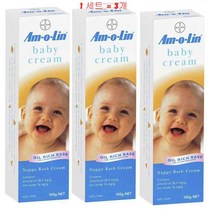 아몰린 오일리치 베이비크림 스킨바디케어 영양보습 Amolin Baby Cream for Nappy Rash Tube 100g 3팩