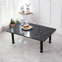 린이만물상 접이식밥상 손님상 큰상 3인 2인용 4인 마블 교자상 좌식상 잔치 집들이상 4인용 사각 원룸 다과상 자취 노트북 컴퓨터 찻상 튼튼한 테이블 철제다리 책상 화이트 블랙, 오리엔탈블랙(유광)