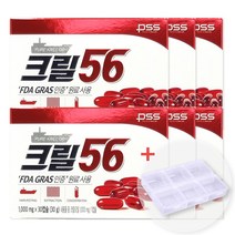(정품) 펄세스 크릴오일 크릴56 1000mg 인증정품 함익병+알약케이스, 6박스+알약케이스