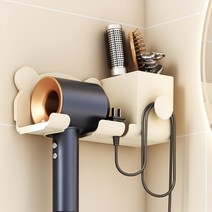 팡팡하우스 무타공 다용도 드라이기 거치대, 아이보리, 1개