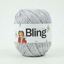 [앵콜스] 블링 Bling (250g) 메탈사 네트백 반짝이실 털실, 12 블링화이트실버