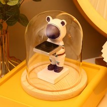 시계디스플레이스텐드 스마트워치데스크 스마 트워치도크 애플 워치 홀더 우주 비행사 지원 크리에이티브 우주인 플로어 베어 기계식 시계 스탠드 남성용 디스플레이 테이블 유리 커버