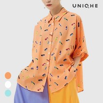 블럭 반팔 셔츠