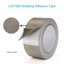 고온 내열 테프론 테이프 20 미터 전도성 패브릭 천 5mm 50mm 너비 단면 차폐, 20m