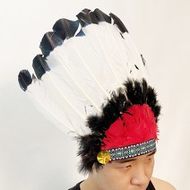 인디언 추장 모자 (흑백), 단품