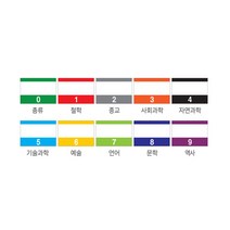 공공띠라벨K-책꽂이 색상 [7x5cm] 1장(10매) 도서관 도서 분류 라벨 스티커, 6 예술