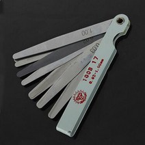 측량 17 블레이드 스파크 플러그 두께 간격 메트릭 필러 게이지 측정 0.02 ~ 1mm 강철 도구, 한개옵션0