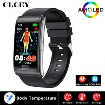 남자 여자 남녀 공용 스마트 워치 시계 밴드 스포츠 ECG PPG 심장 박동 산소 피트니스 트래커, [06] silica gel Black B