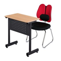 하이스위티 1인용 학원 책걸상세트 05S24 책상-블랙비취, 의자/레드