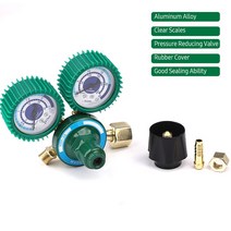 KKMOON YQY08 산소 압력 조절기 용접 가스 O2 게이지 유량계 산업용 감속기, CHINA, Green, Green