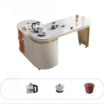 회전 카페테이블 카페 세라믹 상판 바퀴 식탁 가구 다이닝 타원형 테이블 업소용 대형, 조립, 테이블1.2m사이즈