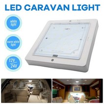 Rv 캐러밴 캠핑카 카라반자동차 캐러밴 RV LED 지붕 천장 인테리어 램프 9W 12V 돔 라이트 모터 주택 트, white