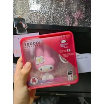 휴대용 큐티 마이멜로디 대용량 보조배터리 귀여운 여행용 캠핑용 캐릭터, 핑크 라벨
