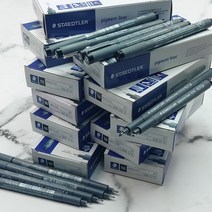 모비딕파워 [모비딕파워] 파버카스텔세트 수성펜 싸인펜 캘리그라피펜프레라 캘리그라피 펜, 아★ 스테들러 Fineliner pigment line, 아★ 0.4mm 04-9