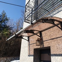 캐노픽스 650x1400 렉산공사 주차장 출입구 창문 현관 데크 테라스 캐노피 시공점, 엠보체크_브라운, 블랙, 은백색(기본색상)