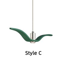 모던한 펜던트 램프 심플한 컬러풀 시걸 LED 샹들리에 호텔 계단 카페 스토어 버드 바 테이블 장식, 10 Green C