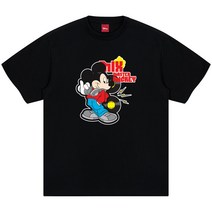 디즈니 미키 프린팅 오버핏 반팔티셔츠 GR182