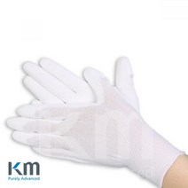 KM 크린룸 PU TOP 손끝 코팅 장갑 10켤레입, 10개