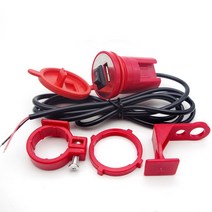 오토바이 USB 충전기 BMW 310gs k1600 gt k1200r r850r r1200gs 2004 f800r r1150rt r gs lc f750gs, 02 Red
