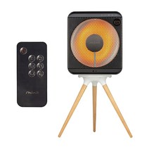 황토장군 1구 2구 4구 하이라이트 히터 인테리어 캠핑 온풍기, 블랙, 1구 (HSEH-F700HLW)