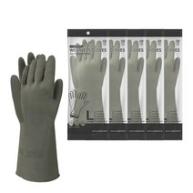WEARLESS 라텍스 고무장갑 5입 대/중/소 선택가능 식약처 식품용 인증완료, 대, 파스텔그레이, 대(L)