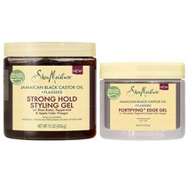 Shea Moisture SheaMoisture Curly Hair Products 자메이카 블랙 캐스터 오일 아마씨 스타일링 엣지 컨트롤 (99.2g/3.5온스) 자연 모발 화학