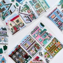 바보사랑 겨울마을 빅하우스 씰스티커.미야문구샵, 01빅하우스겨울마을A