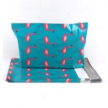 택배 비닐 종이 상자 박스 팩 표준 10x13 인치 두꺼운 폴리 우편물 접착 봉투 가방 플라스틱 크리스마스 선물 장난감 포장 파우치, [02] 50pcs, [02] 260x370mm, [07] Flamingo