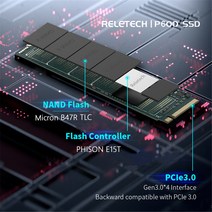 Reletech m2 ssd NVMe 1 테라바이트 500g SSD 2280 PCIe PHISON 컨트롤러 내부 솔리드 스테이트 드라이브, 02 1000GB, 한개옵션1