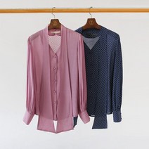 [블랑듀] 도트 리본 블라우스JBC2BL001