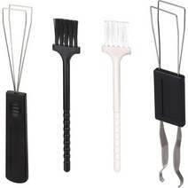 SAVITA 2 Pcs Keycap Puller 메케니컬 스위치 스테인리스 스틸 키보드 Remover Brush Must-Have 툴 Clean Fixing, Black, Black