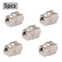 5pcs 네트워크 RJ45 Cat6 Cat7 키스톤 잭 모듈 360 학위 전체 차폐 RJ45 소켓 LSA 공구 무료 종료, 03 5PCS CAT6