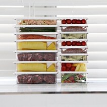 창신리빙 시스템 소분용기 확장형 B세트 / 밀폐용기 납작이 T9000