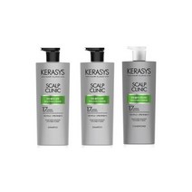 클리어(샴푸) 클리어 아이스쿨 멘솔 샴푸 650ml x 3개 두피케어, 케라시스 볼륨클리닉 샴푸 2개 + 컨디셔너 1개