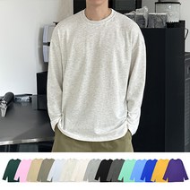 데이즈 오버핏 라운드 남녀공용 코디만능 컬러풀 무지 긴팔티셔츠
