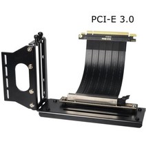 그래픽카드 CPU 데스크탑 라이저 실버 화이트 PCIE 그래픽 카드 수직 브래킷 GPU 홀더 GEN3 30 40 16X 연장 케이블 10 100CM, 80CM_3.0 Black Bracket