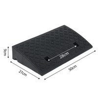 엠케이유통 경사로 진입 판 (97005) 오르막 발판 문턱 패드 계단 경사 받침 자동차 차량 휠체어 안전 슬로프, 1개, 블랙