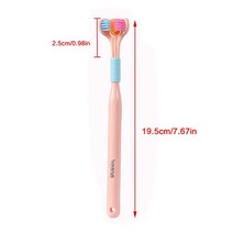 성인용 3 면 칫솔 소프트 브러시 여행용 이지 그립 수동