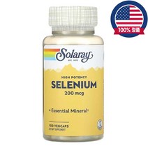 솔라레이 셀레늄 고효능 200mcg Selenium 100식물성캡슐, 200mcg 100식물성캡슐