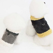 강아지 하네스 옷 겨울 조끼 점퍼 애견 골덴 무스탕, 올리브
