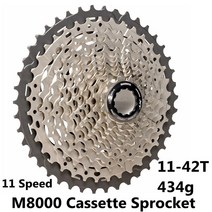 스프로킷 시마노 CS-M8000 카세트 Deore XT MTB 자갈 자전거 11 속도 CSM8000 Freewheel 11-40/42/46T 플라이휠, 02 11-42T